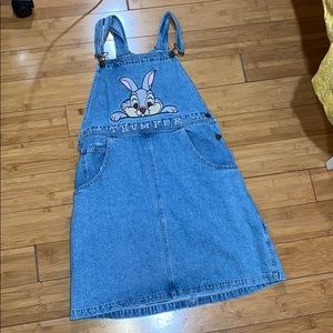 Vintage Disney Thumper Skirt Overalls